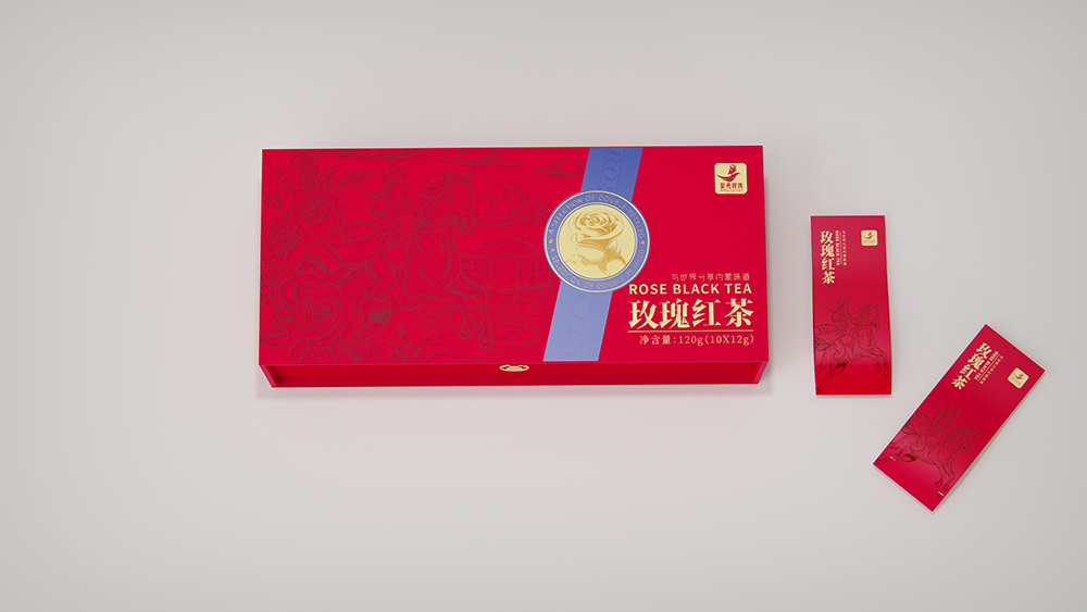 玫瑰红茶包装设计